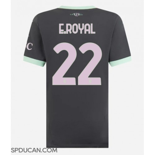 Zenski Nogometni Dres AC Milan Emerson Royal #22 Rezervni 2024-25 Kratak Rukav